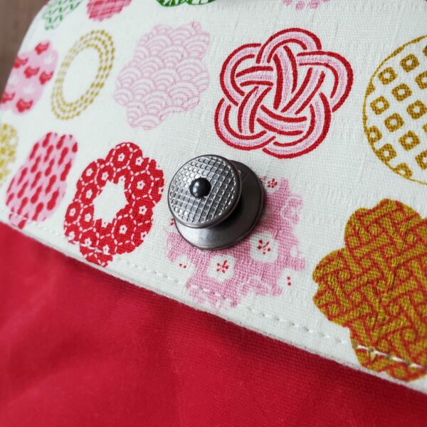 Phoebe Belt Bag - Red Wax Canvas & Wagaro Circles - Image 3