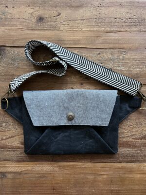 Phoebe Belt Bag - Black & White
