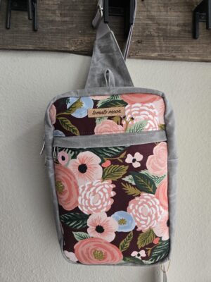 Artemis Sling - Gray & Wine Floral