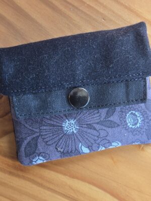 Puck Wallet - Black Floral 2