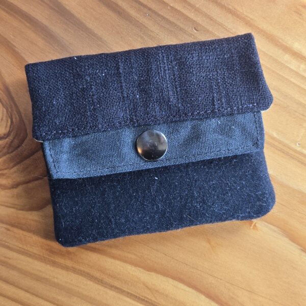 Puck Wallet - Black Linen