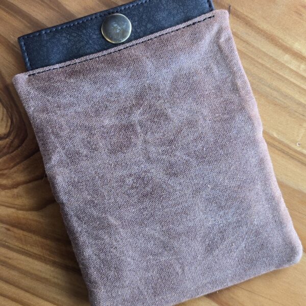 Puck Wallet - Brown Waxed Canvas - Image 2