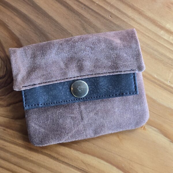 Puck Wallet - Brown Waxed Canvas