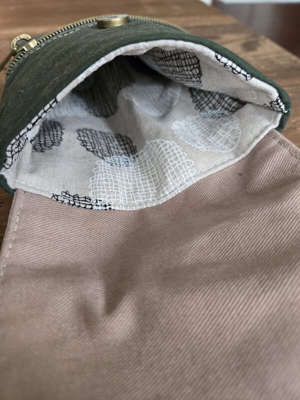 Orbit Phone Sling - Green Dry Oilcloth - Image 2