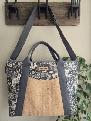 Europa Tote - Bunnies and Squirrels - Gray