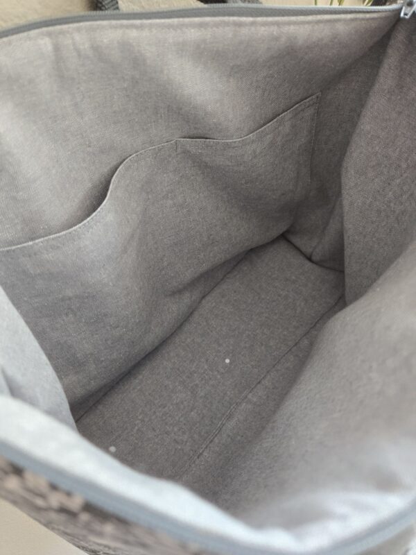 Europa Tote - Bunnies and Squirrels - Gray - Image 4
