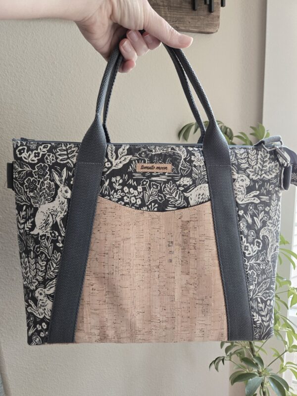 Europa Tote - Bunnies and Squirrels - Gray - Image 3