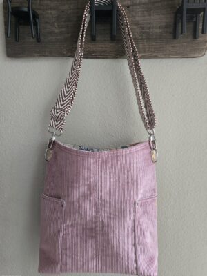 Compass Tote Small - Pink Corduroy